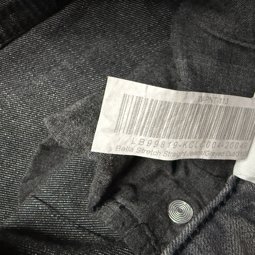 Quince Bella stretch straight size 31 with 26 inseam in grey out wash - Picture 2 of 4